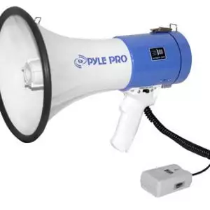 Megaphone with batteries