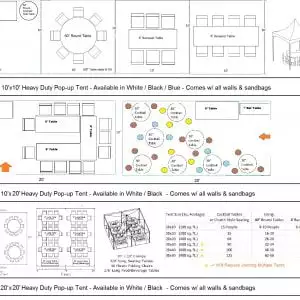 Tenting Layout Plan rental - Toronto & GTA