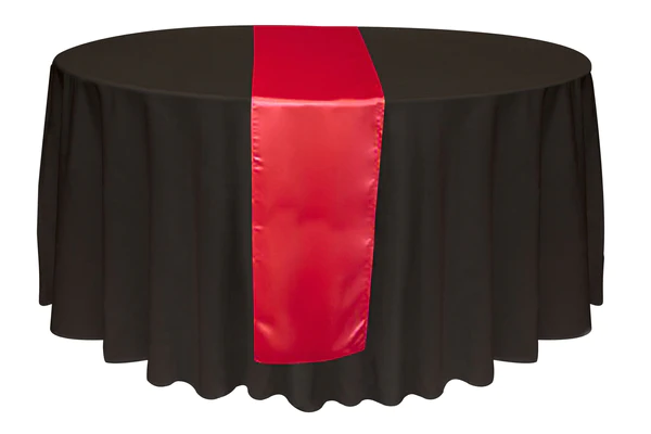 Table Runner Satin - Red 2 runred grande