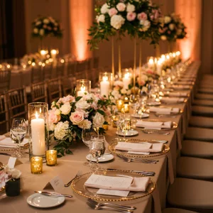 Tent & Event Rentals Toronto 19 Elegant dining setup with floral arrangements