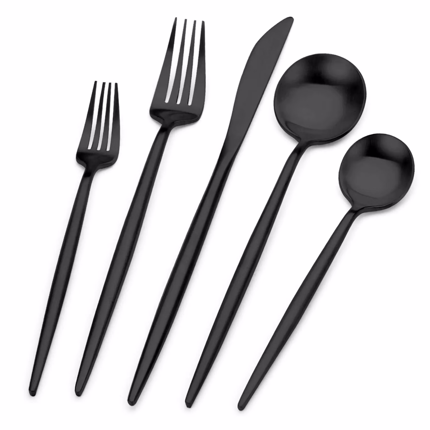 Black Matt Flatware 1 Black Matt Flatware rental Toronto GTA - Vibrant Occasions Scarborough