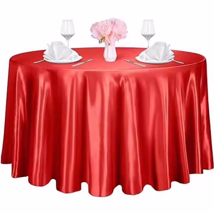 Satin Linen Tablecloth Round - 120″ 11 Satin Linen Tablecloth Round - 120" rental Toronto GTA - Vibrant Occasions Scarborough