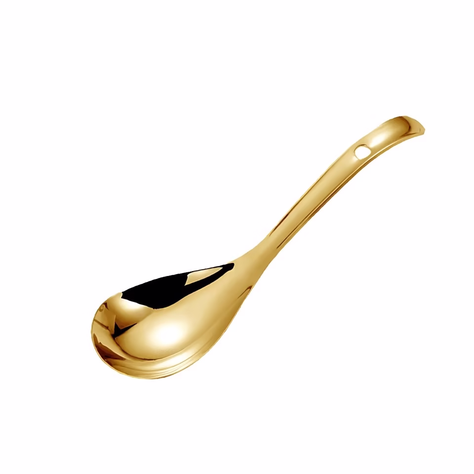 Serving Spoon - Gold 3 Serving Spoon - Gold rental Toronto GTA - Vibrant Occasions Scarborough