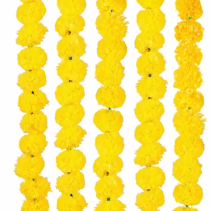 Artificial Marigold Flower Garlands Yellow rental Toronto GTA - Vibrant Occasions Scarborough