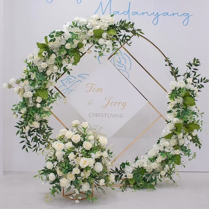 Wedding Backdrop Flower - White - Long 1 Wedding Backdrop Flower - White - Long rental Toronto GTA - Vibrant Occasions Scarborough
