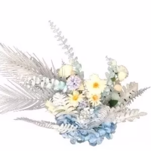 Artificial Flower Pedestal Decor - Blue rental Toronto GTA - Vibrant Occasions Scarborough