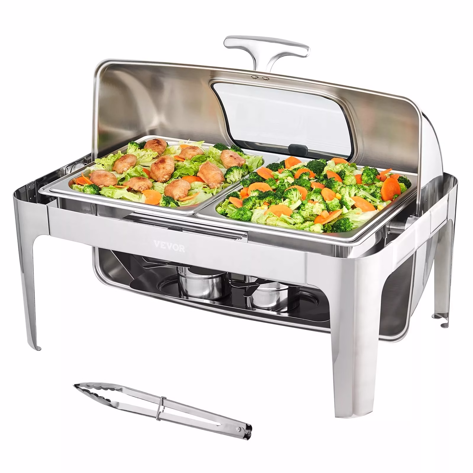 Chafing Dish - Rolltop Rectangular Clear view Glass Window - 8 Qt 1 Chafing Dish - Rolltop Rectangular Clear view Glass Window - 8 Qt rental Toronto GTA - Vibrant Occasions Scarborough