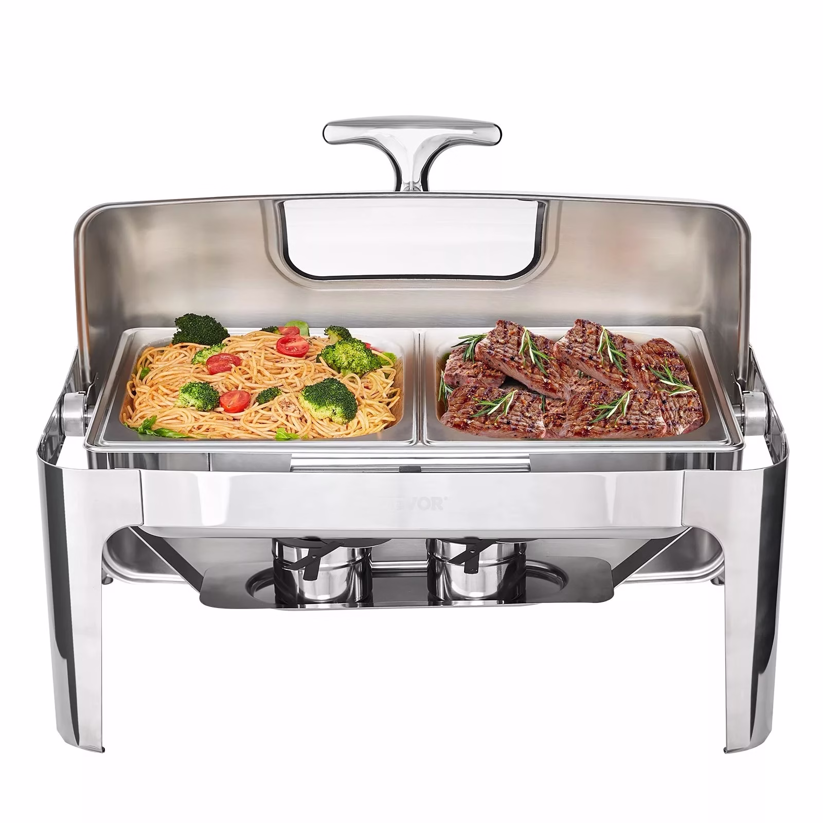 Chafing Dish - Rolltop Rectangular Clear view Glass Window - 8 Qt 2 Chafing Dish - Rolltop Rectangular Clear view Glass Window - 8 Qt rental Toronto GTA - Vibrant Occasions Scarborough