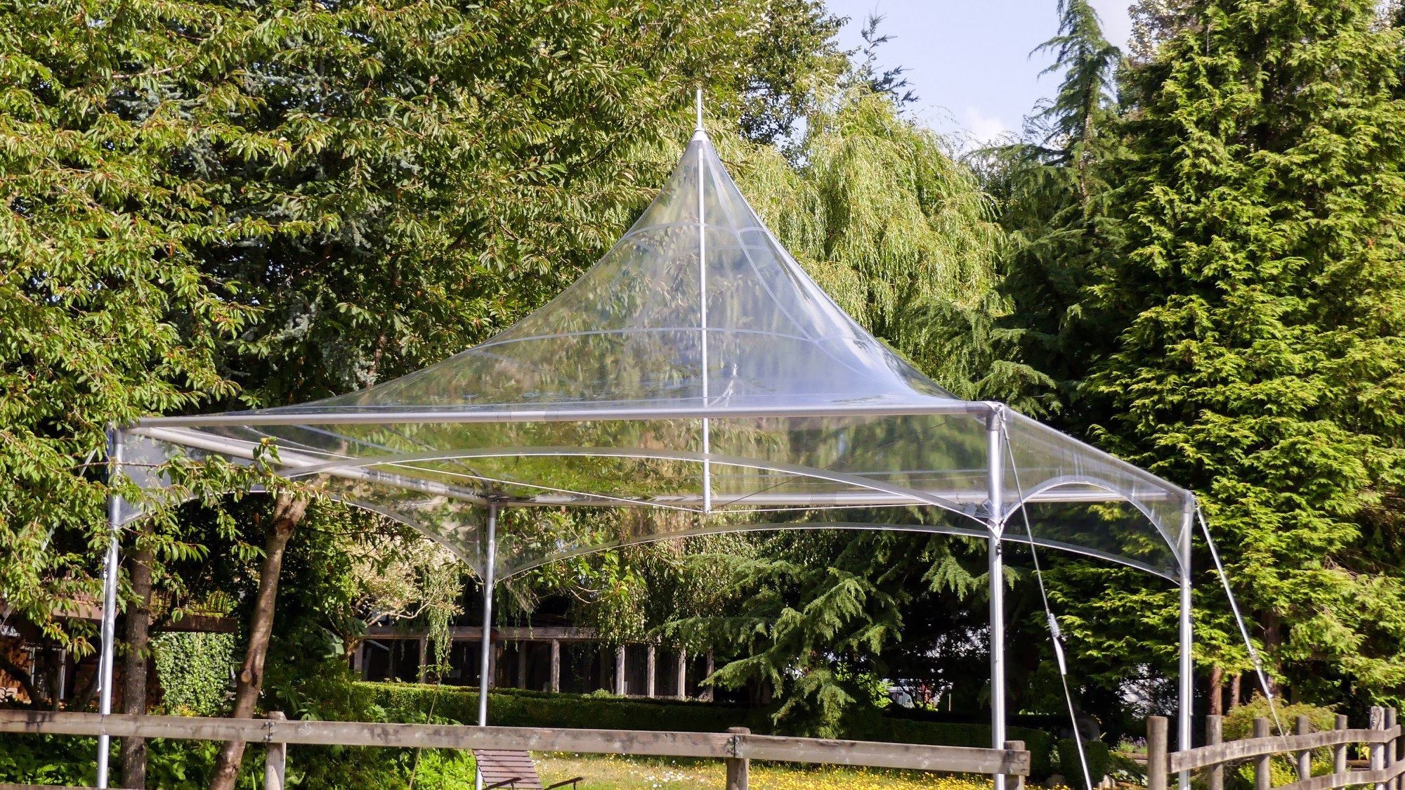 High Peak Frame Tent - 20 X 20 Ft - Clear Top 1 High Peak Frame Tent - 20 X 20 Ft - Clear Top rental Toronto GTA - Vibrant Occasions Scarborough