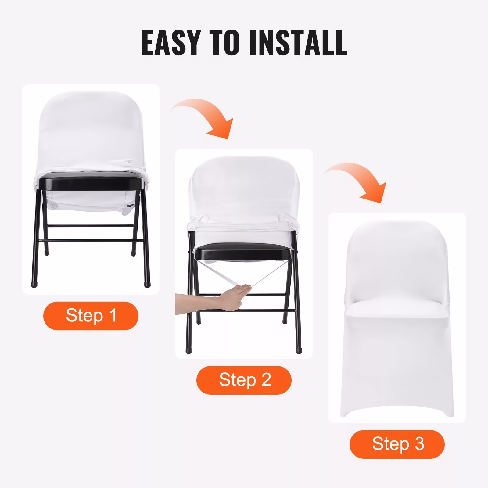Spandex Chair Cover - Plastic Folding 9 Spandex Chair Cover - Plastic Folding rental Toronto GTA - Vibrant Occasions Scarborough