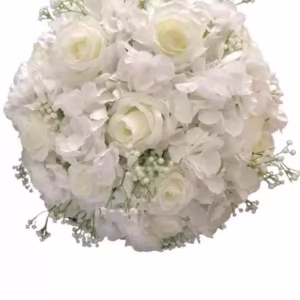 Artificial Flower Pedestal Decor - White rental Toronto GTA - Vibrant Occasions Scarborough
